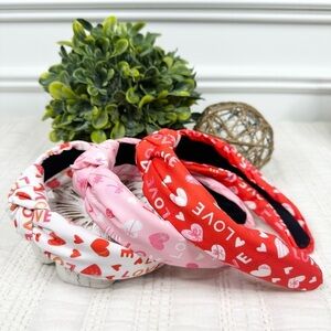 Valentine Headbands in Red, Pink or White